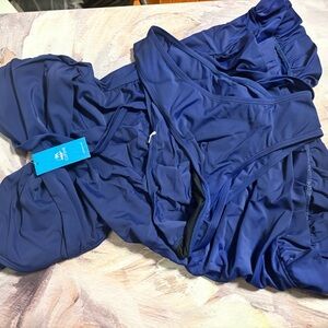 Cupshe Navy Blue One-Piece Swimsuit